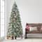 7.5ft. Pre-Lit Snowy Silverton Slim Pine Artificial Christmas Tree, Dual-Color LED Lights